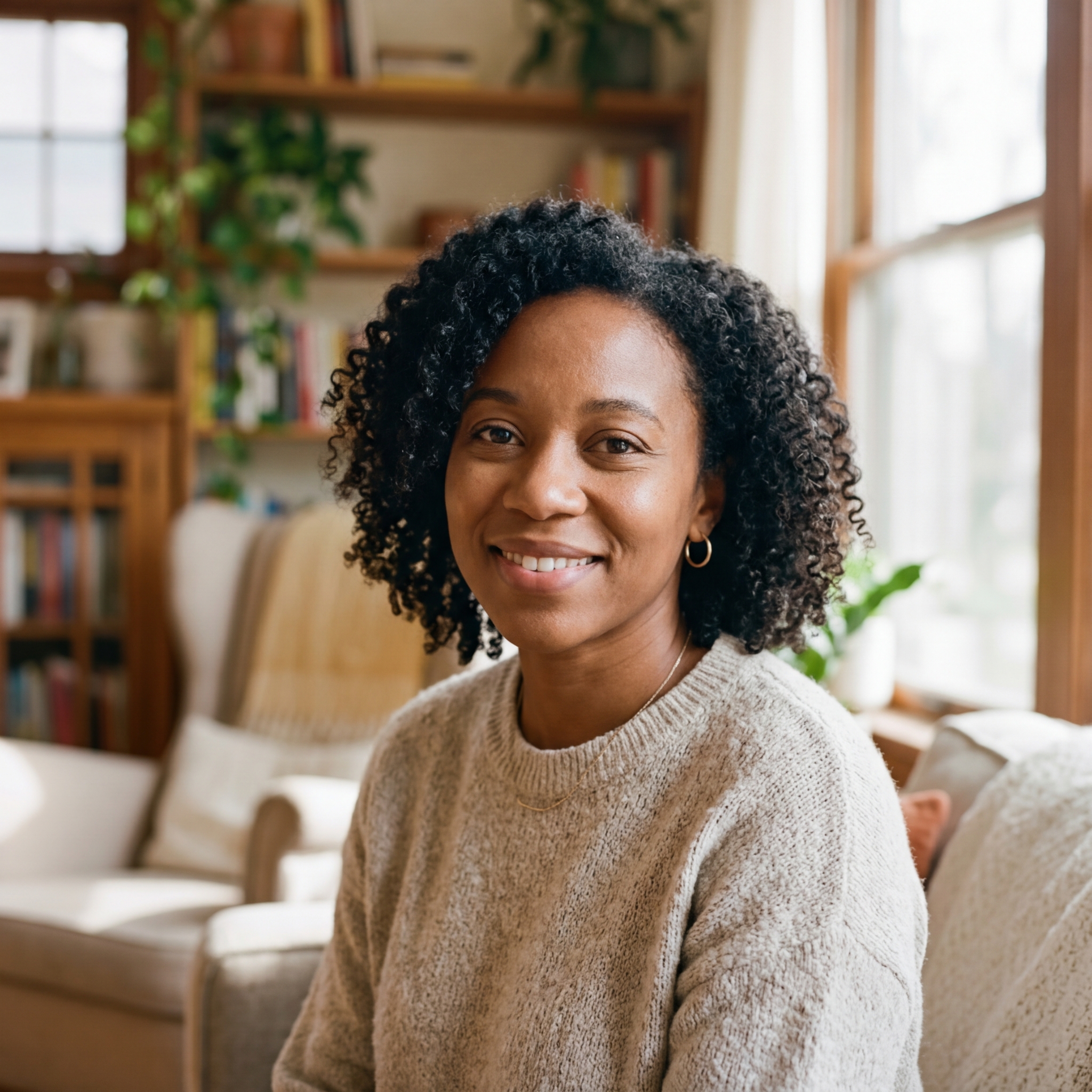 Portrait of a woman in her early thirties